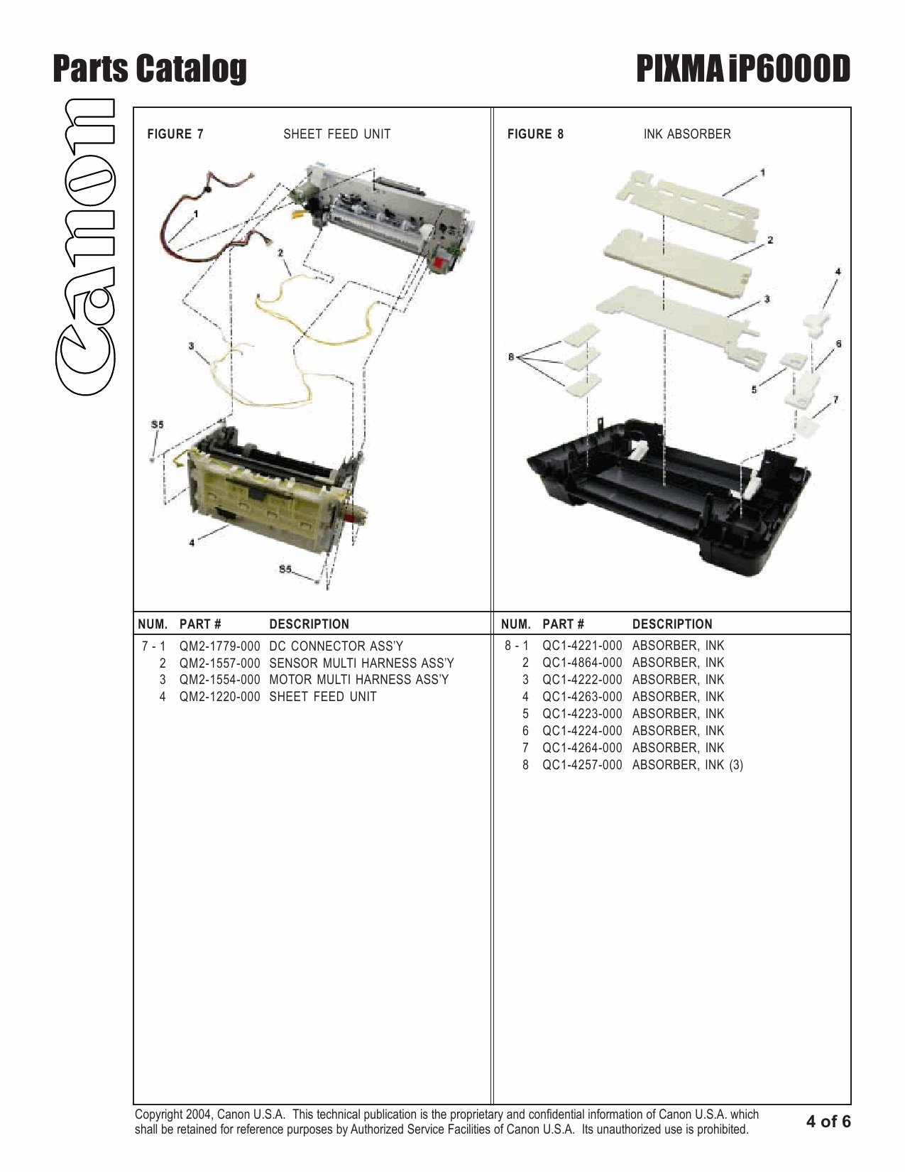 Canon PIXMA iP6000D Parts Catalog Manual-5